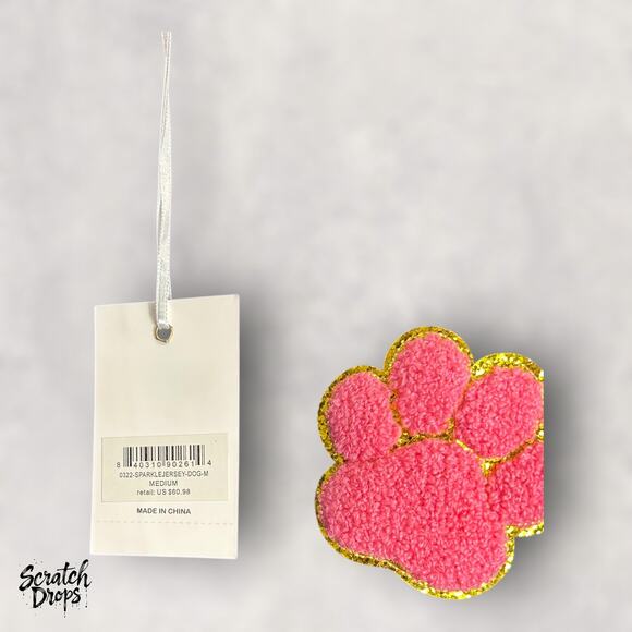 Simply Southern Women's Medium Long Sleeve Shirt Navy Blue Pink Paw Print NWT - Picture 2 of 3